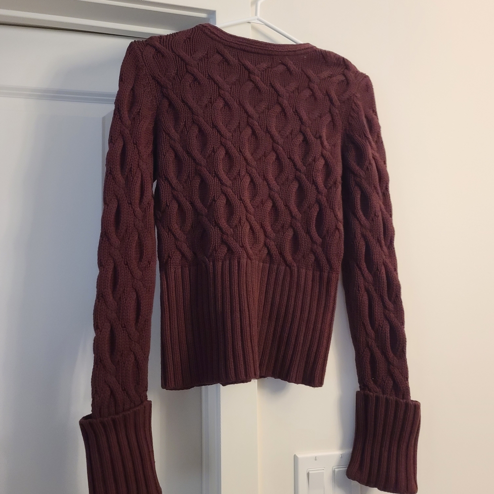Tommy Hilfiger Burgundy V-Neck Sweater - Picture 7 of 9
